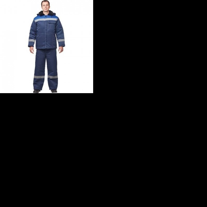 Брюки рабочие зимние муж з32-БР син смес 44-46/170-176