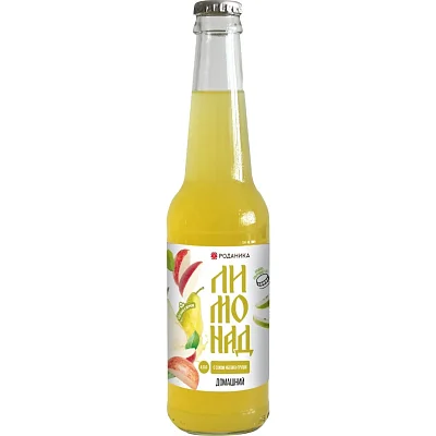 Лимонад домашний Роданика с соком яблока-груши, газ стекло 0.33л