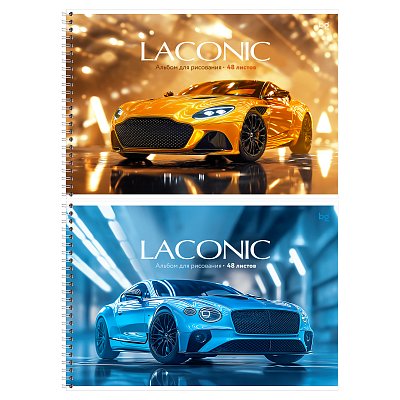 Альбом для рисования 48л., А4, на гребне BG «Laconic», выб. лак