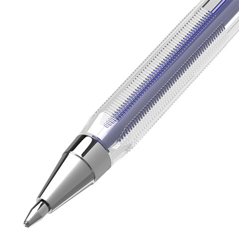 Ручка шариковая BRAUBERG «M-500 CLASSIC», СИНЯЯ, корпус прозрачный, узел 0.7 мм, линия письма 0.35 мм