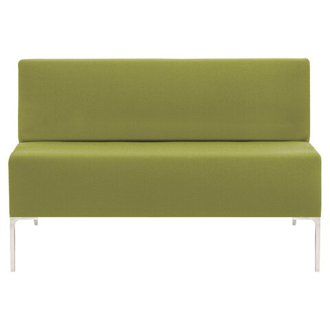 Диван мягкий двухместный «Хост» М-431200×620х780 ммбез подлокотниковэкокожасветло-зеленый