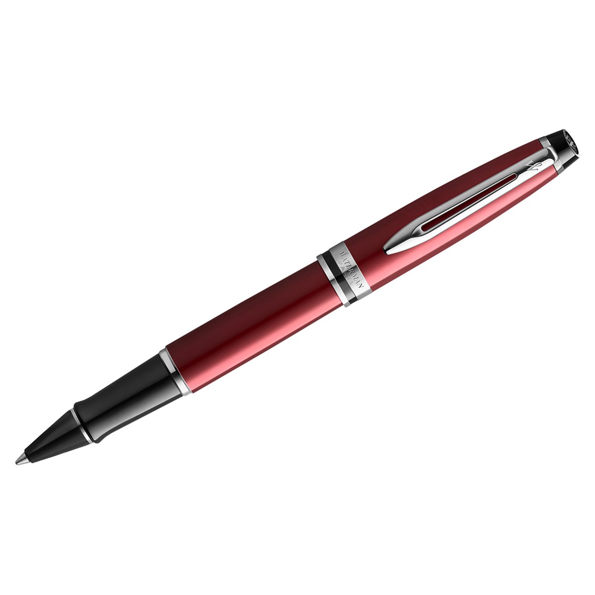 превью Ручка-роллер Waterman «Expert Dark Red Lacquer CT», черная, 0.8мм, подарочная упаковка
