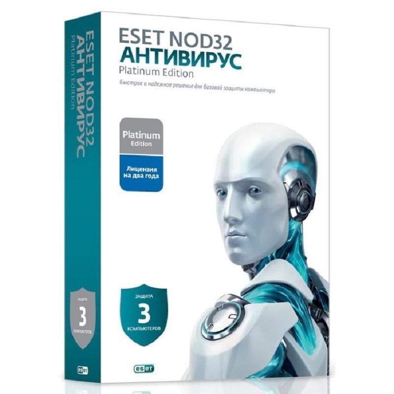 превью Антивирус Eset NOD32 Антивирус Platinum Edition база для 3 ПК на 24 месяца (NOD32-ENA-NS(BOX)-2-1)
