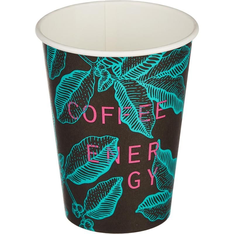Стакан одноразовый бумажный 300 мл разноцветный 50 штук в упаковке Комус Coffee Energy