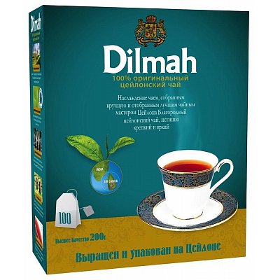 Чай Dilmah Цейлонский черный 100 пакетиков