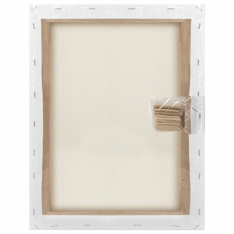 Холст на подрамнике акварельный BRAUBERG ART CLASSIC, 30×40, 240г/м, 100% хлопок, мелкое зерно 191668