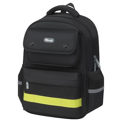 Рюкзак Först F-Color «Lime» 39.5×28.5×14см, 1 отделение, 4 кармана, уплотненная спинка