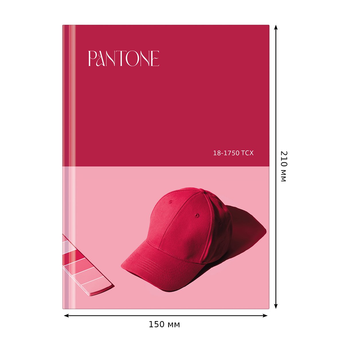 Записная книжка А5 80л. BG «Viva magenta», soft-touch ламинация, блок в точку