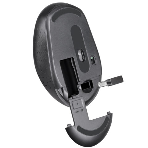 Мышь беспроводная DEFENDER Auris MB-027, USB, 3 кнопки + 1 колесо-кнопка, оптическая, серая