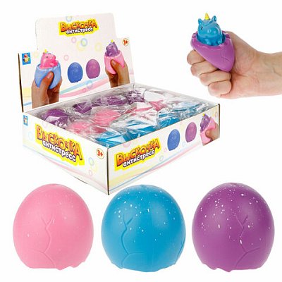 Игрушка-антистресс Жмяка «Выскочка. Единорог», 6.3×6.3×6.3 см, АССОРТИ 3 вида, дисплей, 1TOY