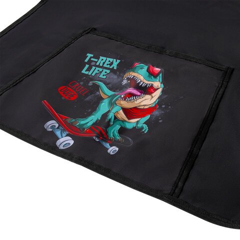 Фартук с нарукавниками для уроков труда ПИФАГОР, 1 карман, 44×55 см, «T-Rex Life»