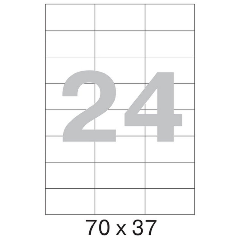 превью Этикетки самоклеящиеся Office Label эконом 70×37 мм белые (24 штуки на листе А4, 100 листов в упаковке)