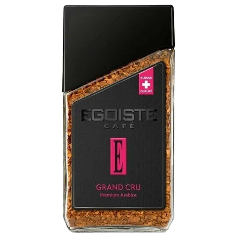 Кофе растворимый EGOISTE «Grand Cru», сублимированный, 95 г, стеклянная банка