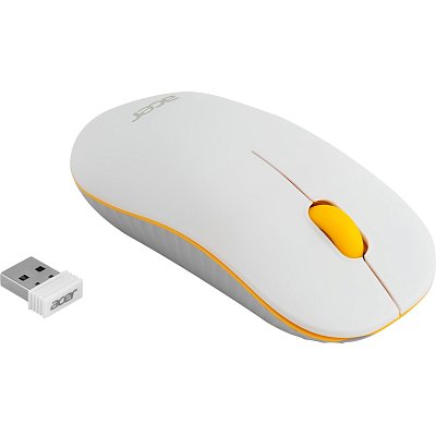 Мышь компьютерная Acer OMR200 желтый оптич 1200dpi/3but WLS (ZL. MCEEE.020)