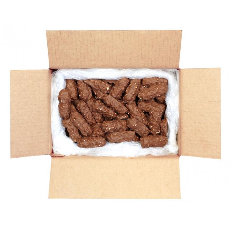 Вафли Яшкино глазированные молочным шоколадом с орехом и изюмом,2кг (ЯК300)