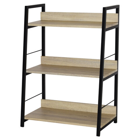 Стеллаж на металлокаркасе BRABIX «LOFT SH-002»600×350х845 ммцвет дуб натуральный641233