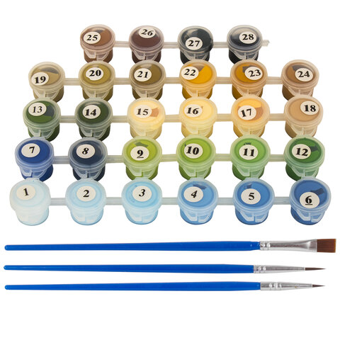 Картина по номерам 40×50 см, ОСТРОВ СОКРОВИЩ «Ромашки», на подрамнике, акрил, кисти