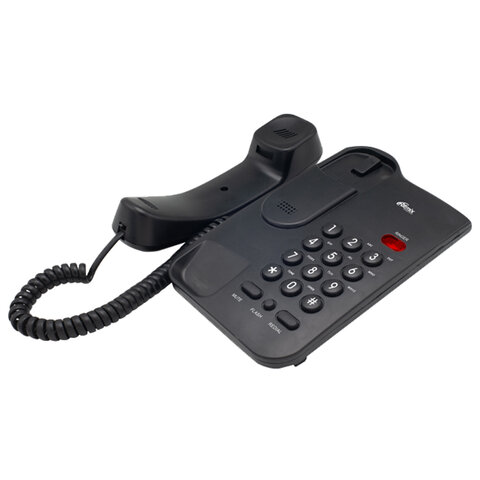 Телефон RITMIX RT-311 black, световая индикация звонка, тональный/импульсный режим, повтор, черный