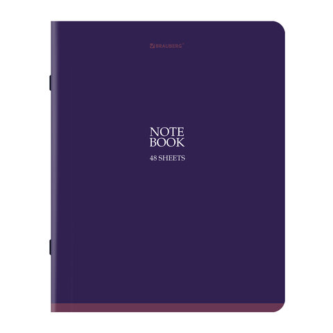 Тетради ДЭК А5 48 л. КОМПЛЕКТ 5 шт. BRAUBERG скоба, клетка, SoftTouch, «NoteBookMono»