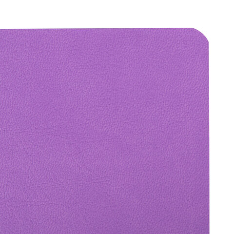Блокнот А5 (130×210 мм), BRAUBERG ULTRA, под кожу, 80 г/м2, 96 л., в точку, сиреневый