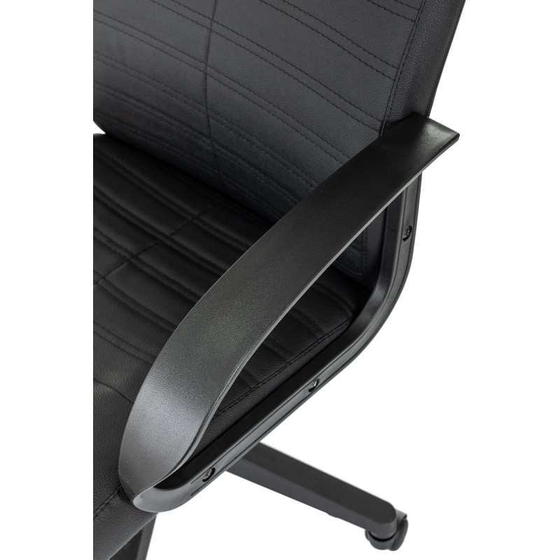 Кресло VB_EChair 659LT PU черный эко. кожа крестов. пластик
