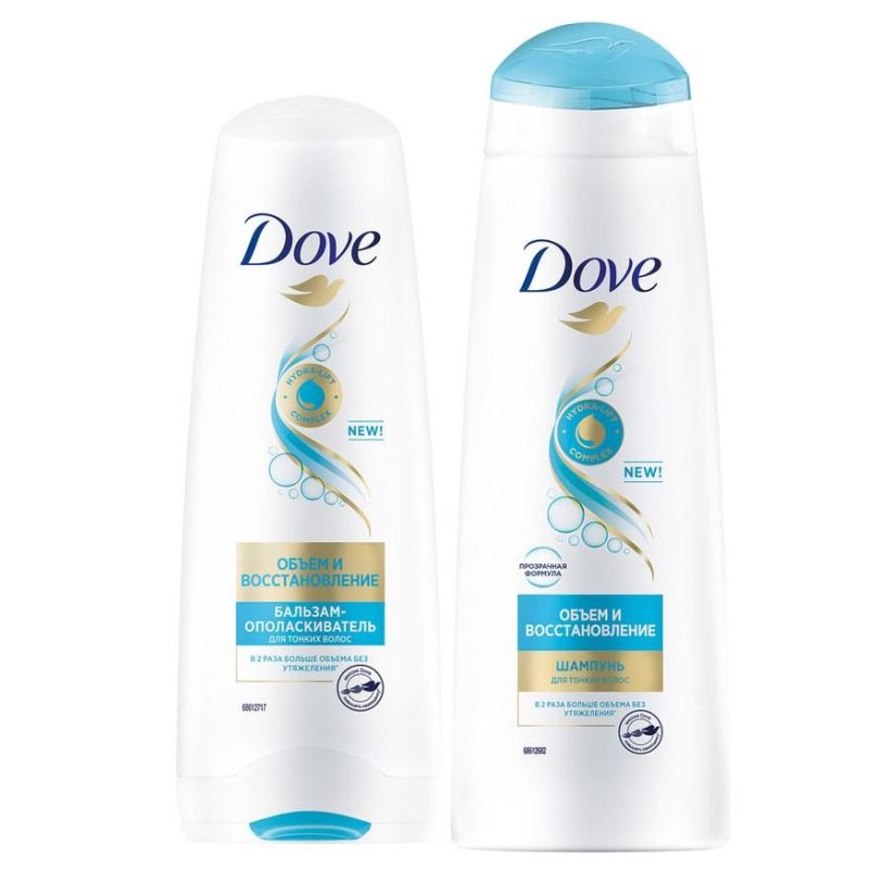 Подарочный набор DOVE ОБЪЕМ И ВОССТАНОВЛЕНИЕ шамп 250мл, бальзам 200мл