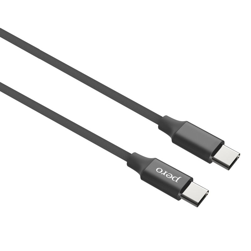 Кабель USB PERO DC-05 Type-C to Type-C, 3А, 60W, 2м, Black