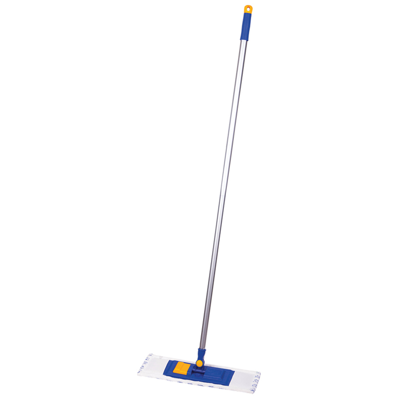 превью Швабра OfficeClean Professional, пласт. держатель 40см, насадка МОП микрофибра/абразив(карман)