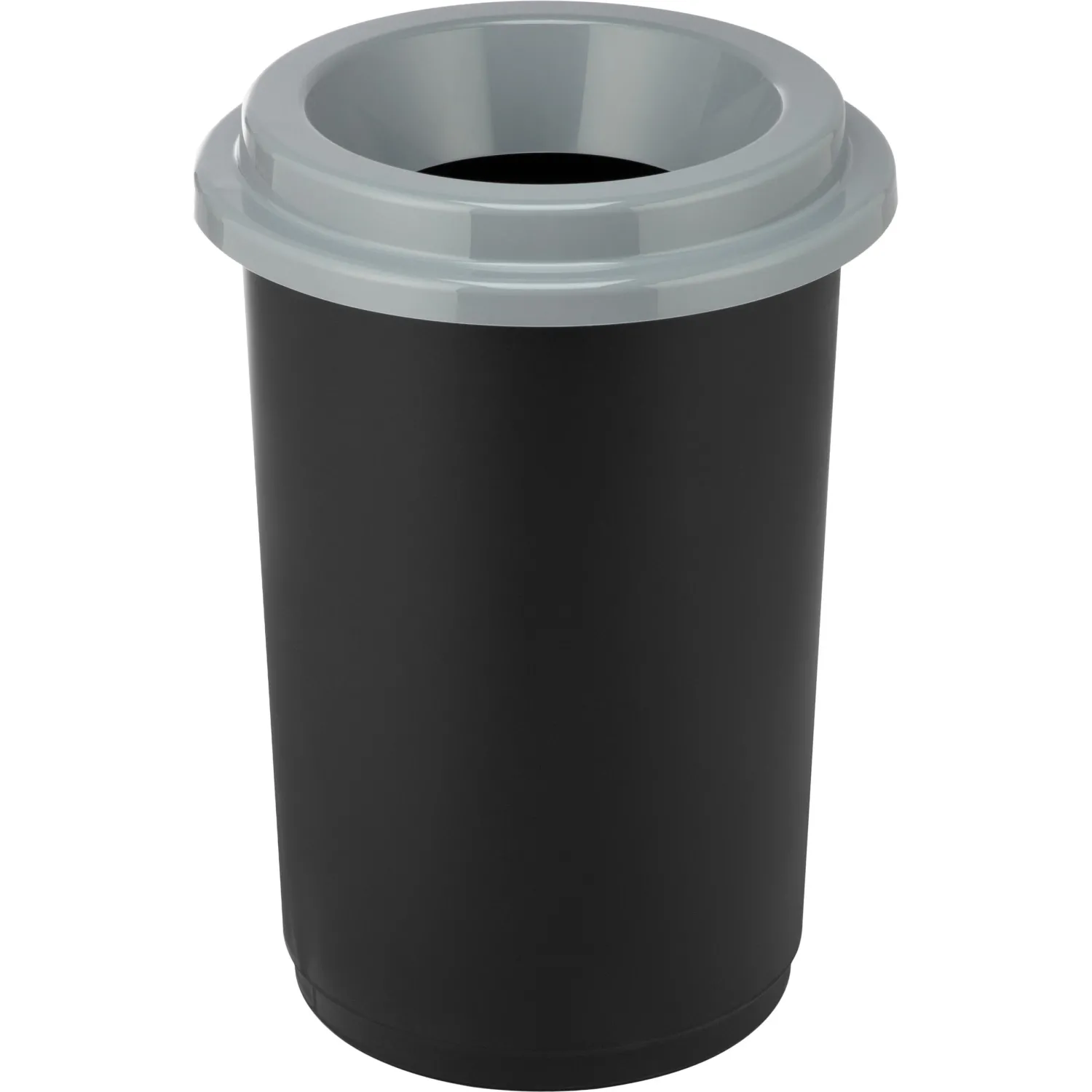Контейнер для мусора Idea Эко 50 л пластик чёрный/серый (59x42x42 см)