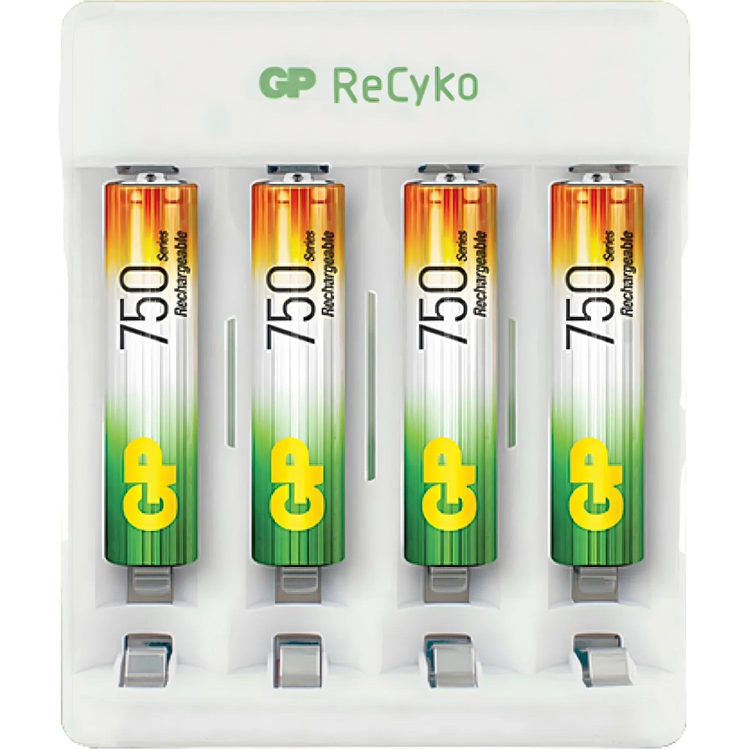 Зарядное устройство GP E411/75AAAHCCS-2CR1 для 4-х аккумуляторов (в комплекте 4 аккумулятора ААА ёмкостью 750 мАч)