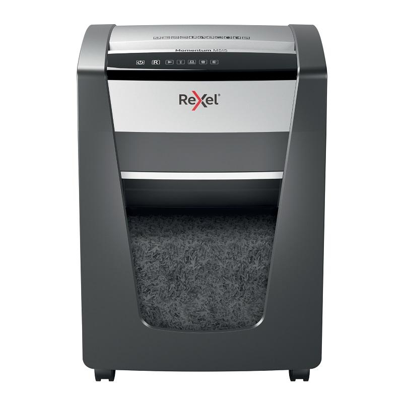 Уничтожитель (шредер) Rexel Momentum M515, 1-3 человек, 5 уровень секретности, фрагменты 2×15 мм, 15 листов, 30 л