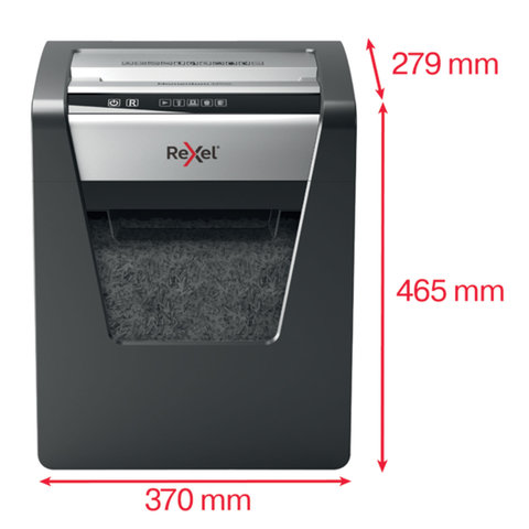 Уничтожитель (шредер) Rexel Momentum M510, 1-3 человек, 5 уровень секретности, фрагменты 2×15 мм, 10 листов, 23 л