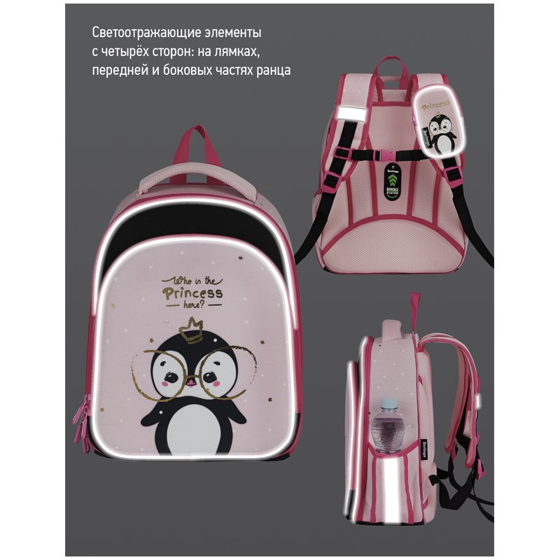 Ранец Berlingo Expert Plus «Princess» 38×29×15см, 2 отделения, 2 кармана, анатомическая спинка