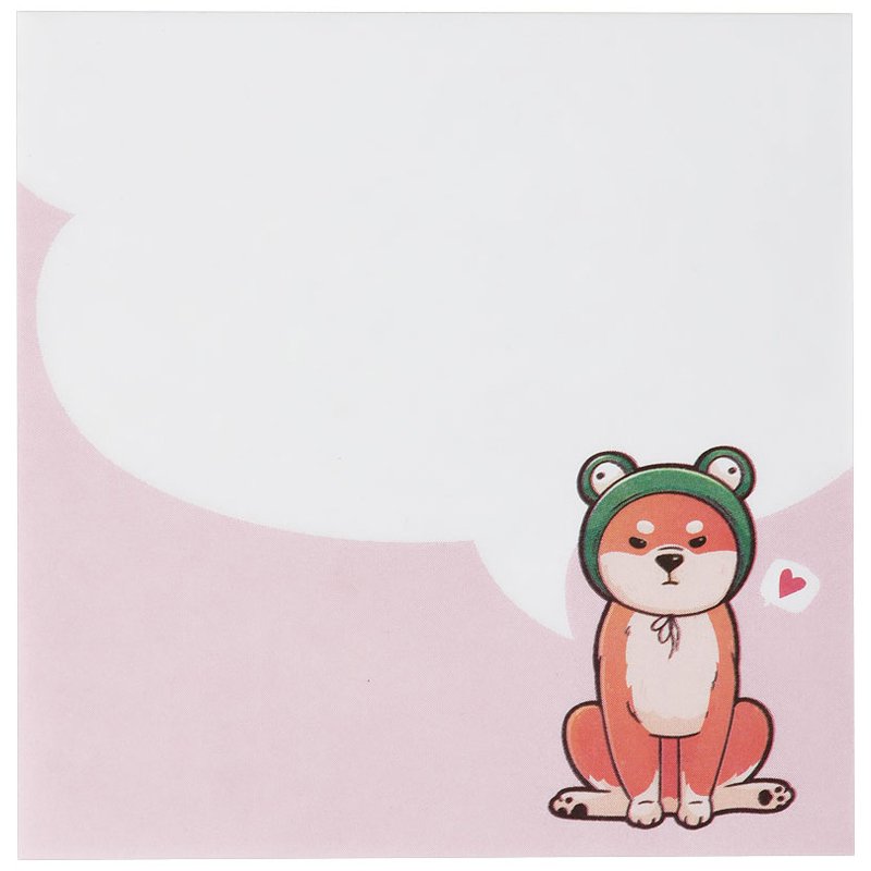 Блок для записей MESHU 8.5×8.5см, 100л., «Cute dog», на склейке