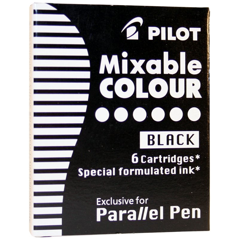 Чернильный картридж Pilot Parallel Pen черный (6 штук в упаковке)