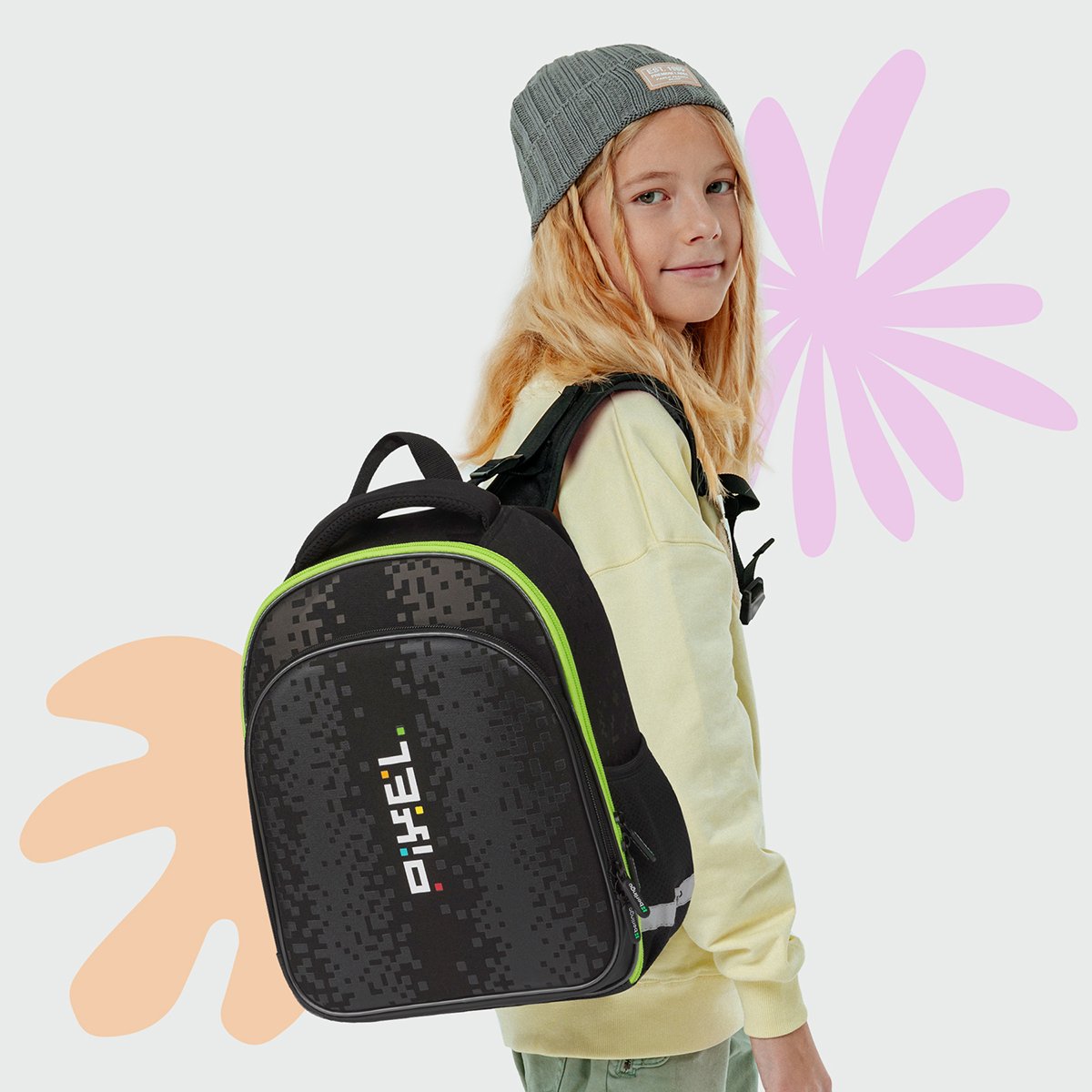 Ранец Berlingo Expert Plus «Pixel style» 38×29×15см, 2 отделения, 2 кармана, анатомическая спинка
