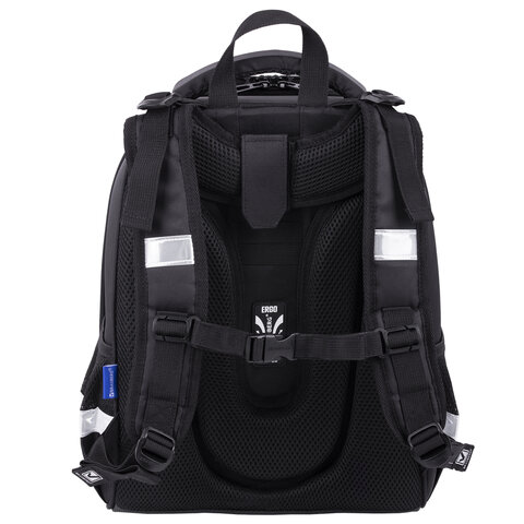 Ранец BRAUBERG SHINY, 2 отделения, с брелоком, «Husky», СВЕТЯЩИЙСЯ РИСУНОК, 38×28х14 см