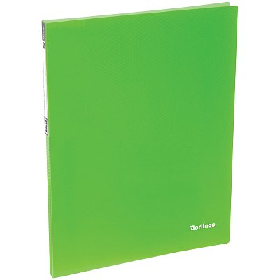 Папка c пружинным скоросшивателем Berlingo «Neon», 17мм, 700мкм, неоновая зеленая
