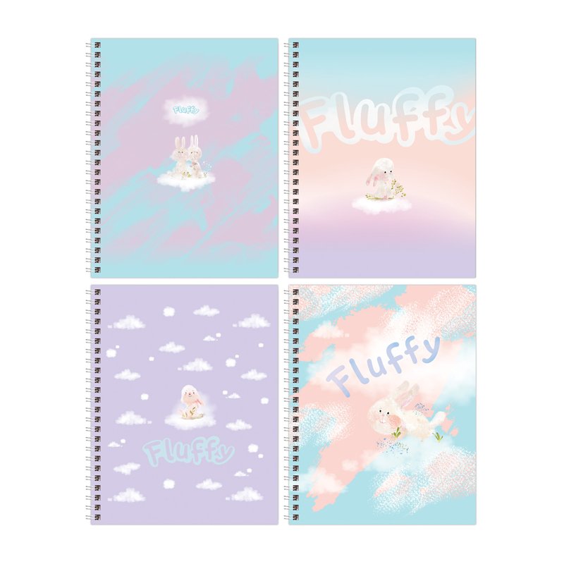 превью Тетрадь 80л., А5, клетка на гребне BG «Fluffy», матовая ламинация