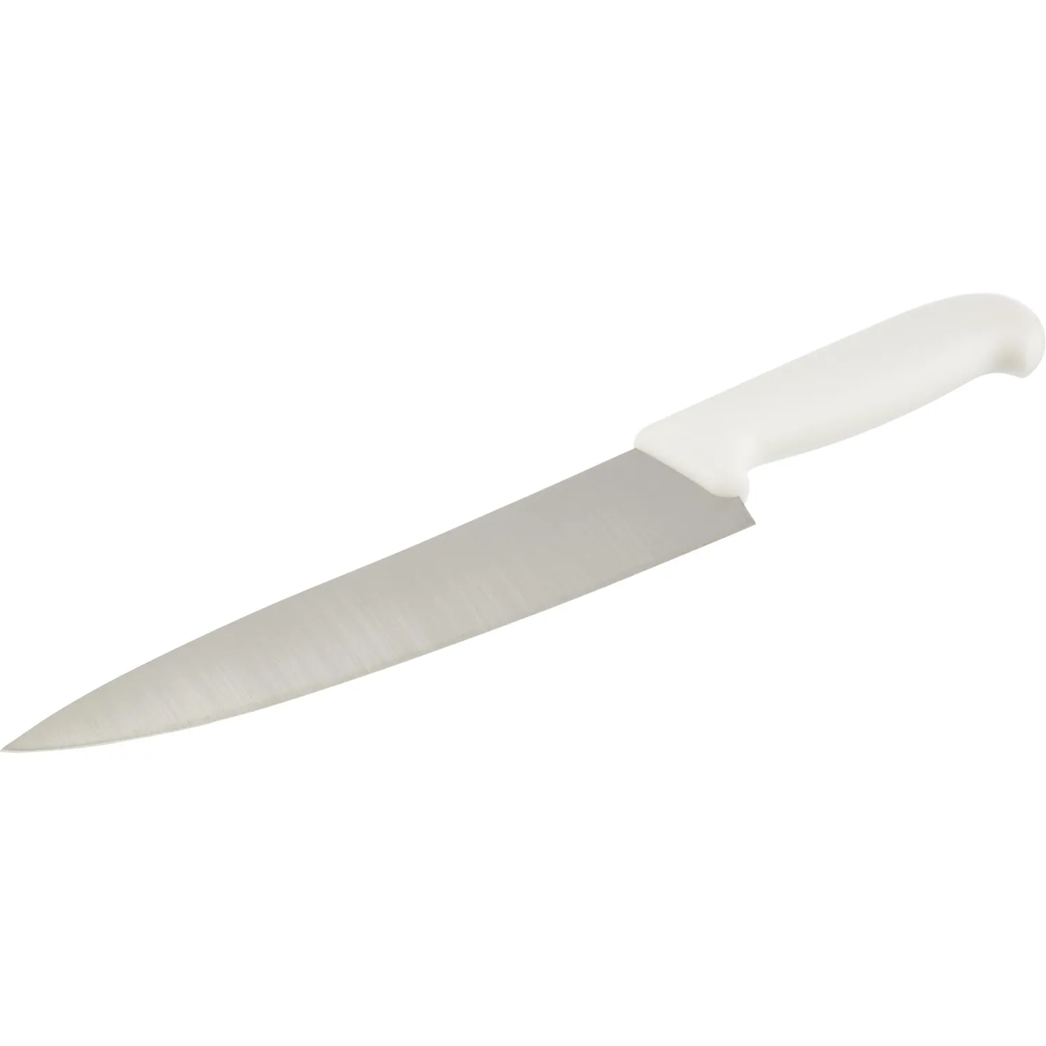 Нож поварской лез 254 мм толщ 2 мм 3Cr13 белая пластиковая ручка