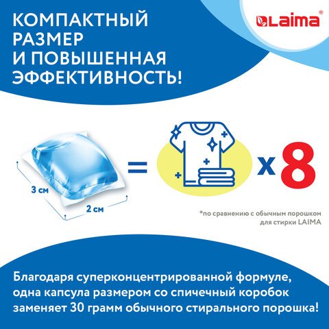 Капсулы для стирки концентрат GIGA PACK с кондиционером 100 шт. АЛЬПИЙСКАЯ СВЕЖЕСТЬLAIMA608878