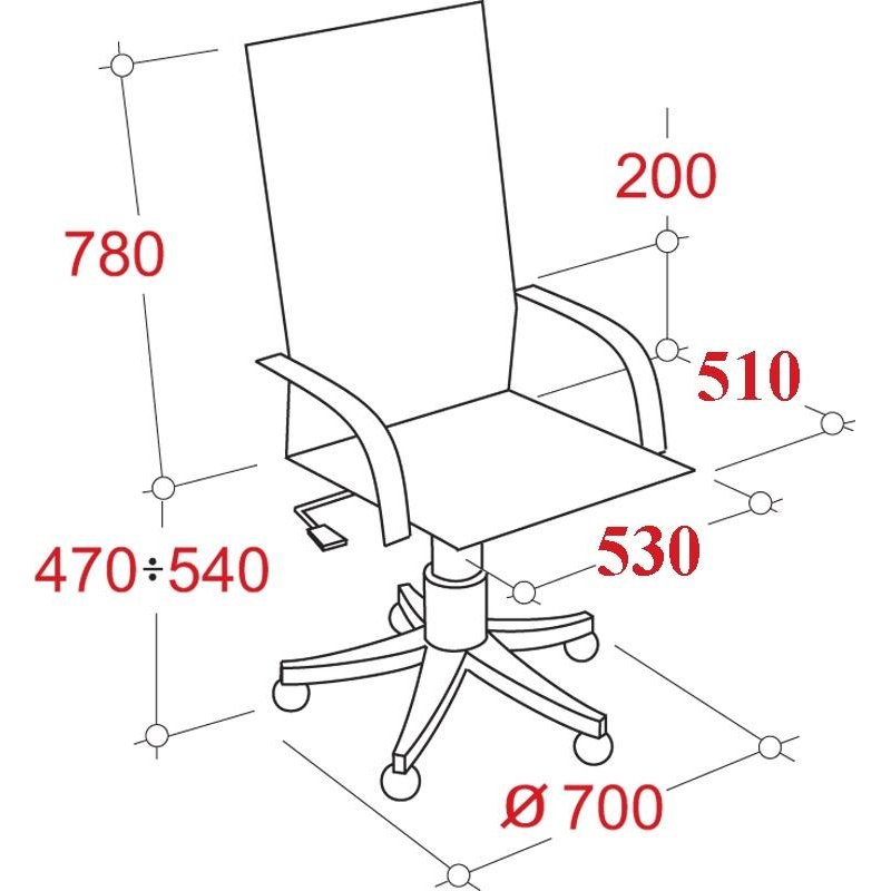 Кресло для руководителя Easy Chair 545 ML черное (кожа/металл)