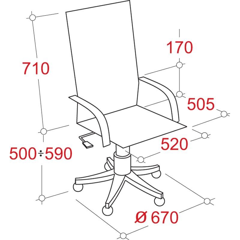 Кресло для руководителя Easy Chair 524 TPU черное (искусственная кожа/металл)