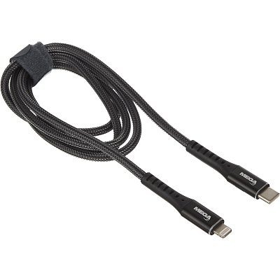 Кабель ProMega U210PD, МОЩНОСТЬ, 1м, Type-C to Lightning, нейл, черный