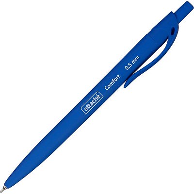 Ручка шариковая масляная автоматическая Attache Comfort синяя (толщина линии 0.5 мм)