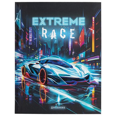 Дневник 1-4 класс 48 л., гибкая обложка, ЮНЛАНДИЯ, выборочный лак, с подсказом, «Машина»