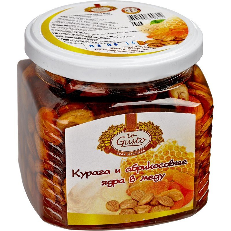 Мед Мед с курагой и ядрами абрикосовых косточек te Gusto 300г
