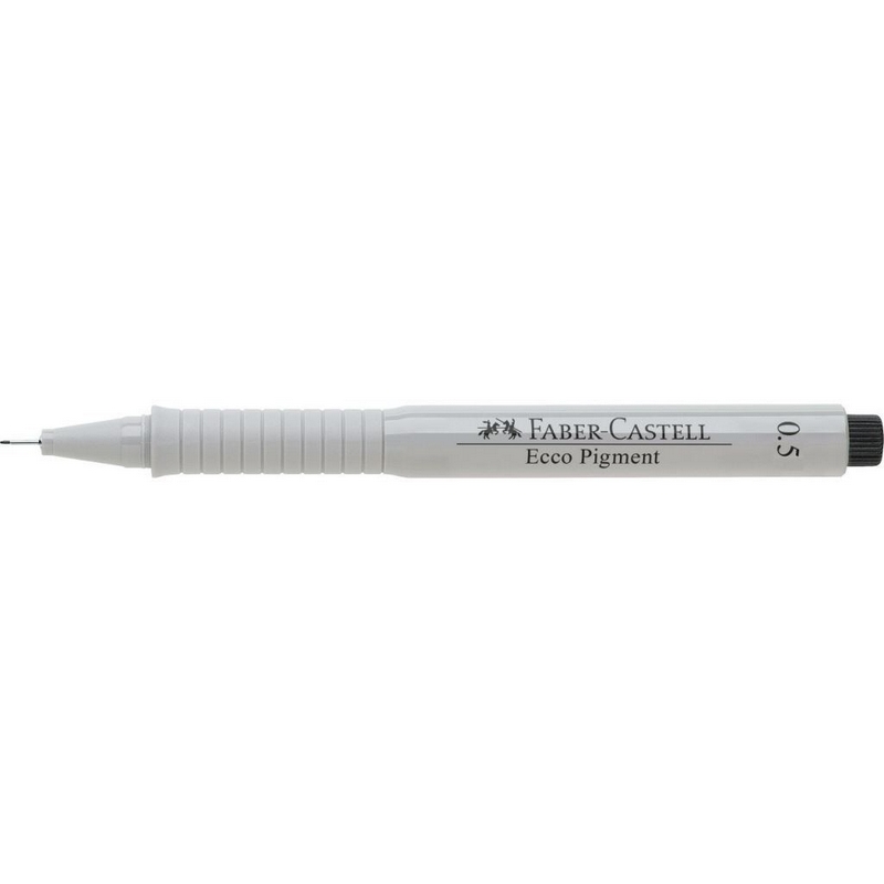 Ручка капиллярная Faber-Castell Ecco Pigment черная толщина 0.5 мм