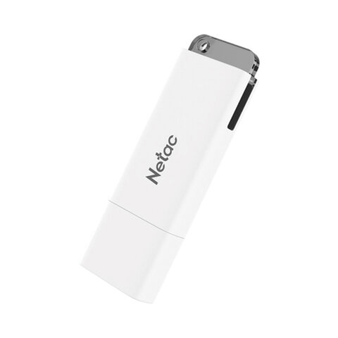 Флеш-диск 16 GB NETAC U185, USB 2.0, белый-20WH