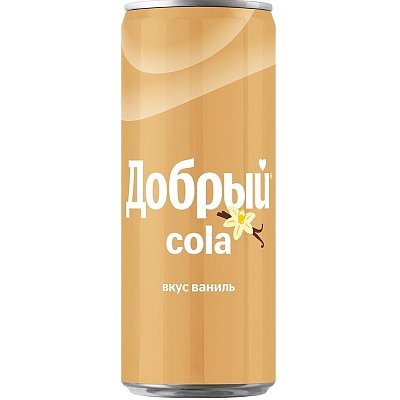 Напиток Добрый Кола б/а газ. со вкусом ванили ж/б 0.33л